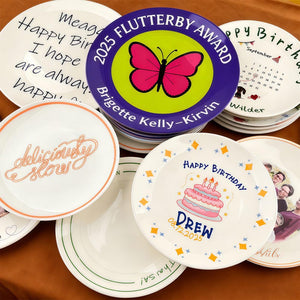 Personalized Happy Birthday Plate for Girls/Custom Birthday Gift/Custom Name Ceramic Plate with Cake/Personalizeds Gift/Cake Plate