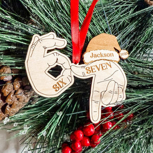 Viral 67 Ornament, Six Seven Ornament, Personalized Ornament,Gift For Teen,Funny Teen Gift, Grandkid Gift, Gen Alpha Humor, 67 Meme Ornament