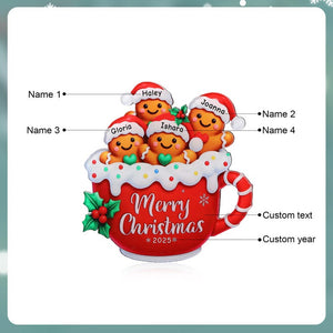 Personalized Christmas Refrigerator Magnets, 2025 Personalized 2-8 Names Family Magnet, Christmas Gift for Mom, Custom Fridge Magnets