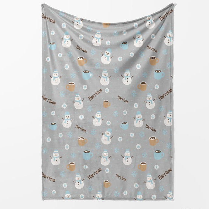 Personalized Kids Christmas Blanket Custom Name Christmas