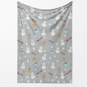 Personalized Kids Christmas Blanket Custom Name Christmas