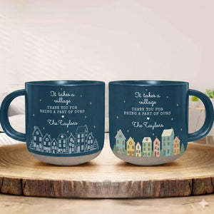 It Takes a Village Pottery Mug, Thank You Gift for Nanny Pottery Mug, Teacher Appreciation Pottery Mug, Thank You Teacher Gift