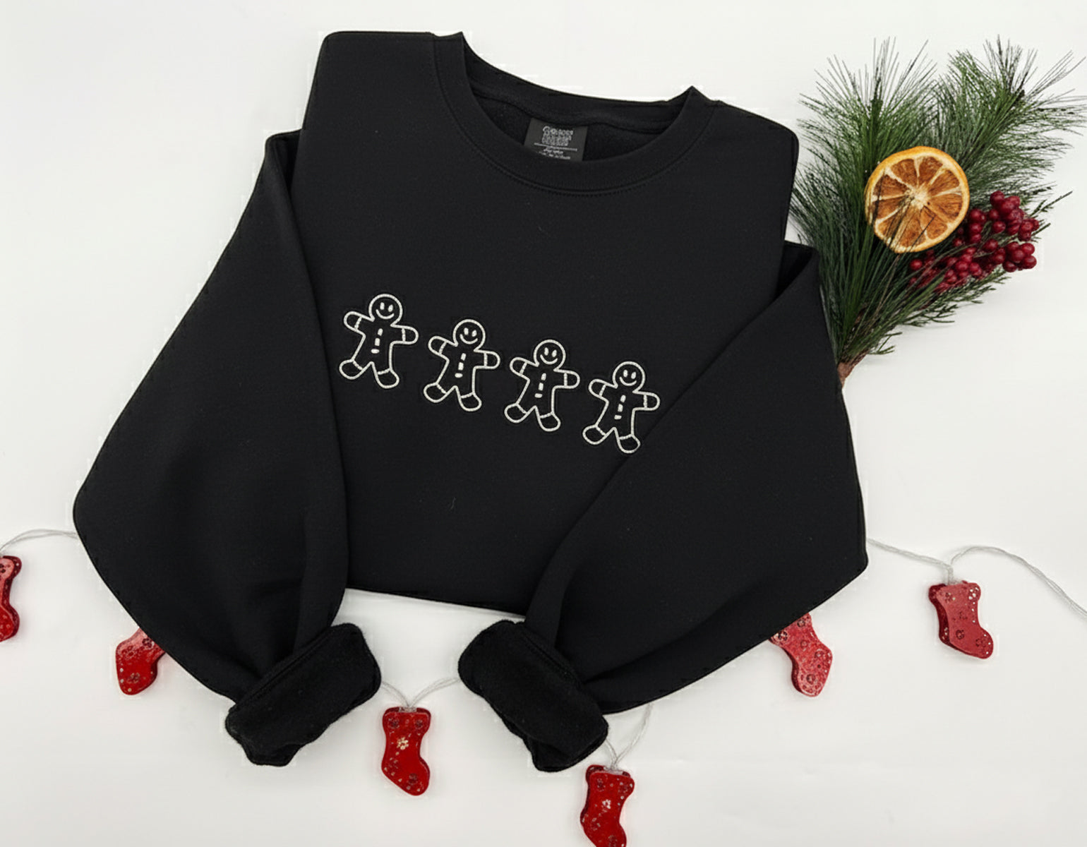 Gingerbread men Embroidered Sweatshirt | Christmas Crewneck | Holiday Gifts | Cozy Lounge Wear | Lightweight Sweatshirt il_794xN.7335889707_p8y5.jpg