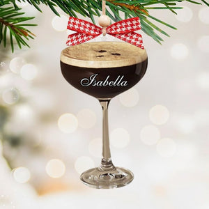 Personalized Name Espresso Martini Christmas Ornament, Espresso Martini Ornament, Espresso Martini Gift, Cocktail Lover Gift