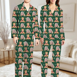 Custom Face Christmas Pajamas - Personalized Photo Pajamas with Pet or Human Face - Matching Family Christmas PJs - Holiday Gift Sleepwear