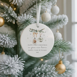 First Christmas in Your New Home Bauble | Ceramic Xmas Tree Decoration | Couple Christmas Keepsake | First Christmas New Home