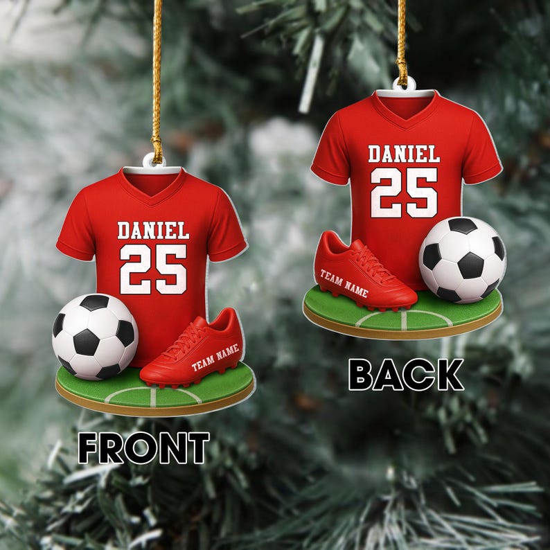 Personalized Soccer 2025 Ornament, Soccer Player Gift, Soccer Team Gift, Soccer Christmas Decoration, Sport Christmas Ornament, Gift For Son