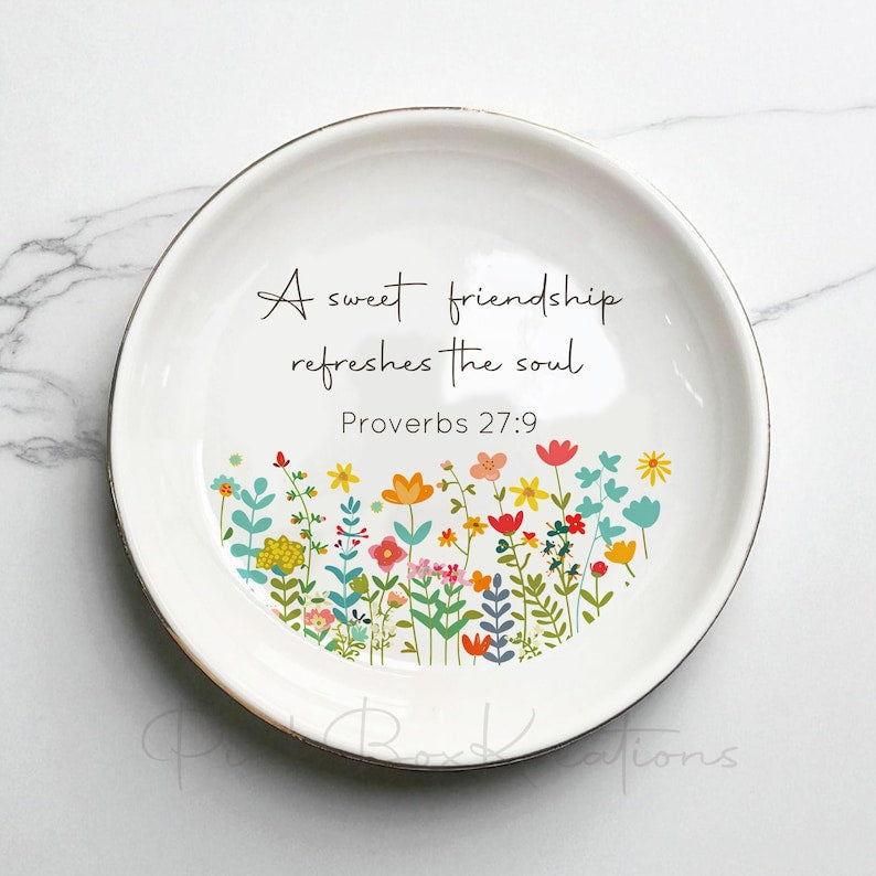 Personalized Jewelry Dish Christian Gifts For Woman Friends Friendship Gifts