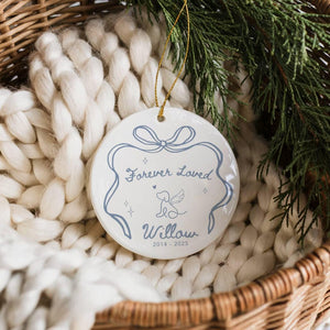 Personalized Pet Memorial Ornament, Rainbow Bridge Custom Pet Ornament, Dog Lover Gift, Cat Lover Gift, Custom Dog Ornament