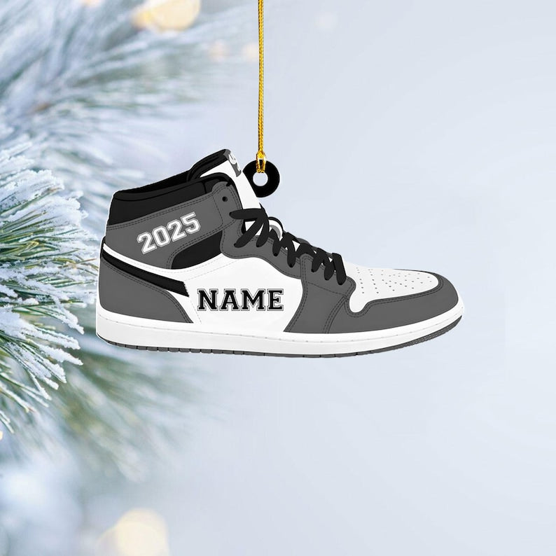Custom Sneaker Ornament, Personalized Shoe Gift