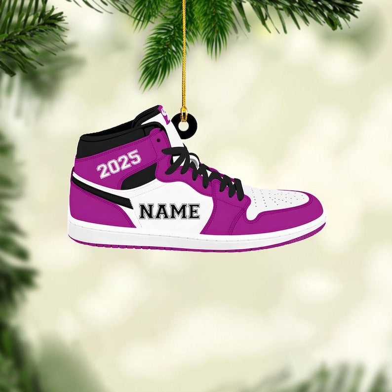 Custom Sneaker Ornament, Personalized Shoe Gift