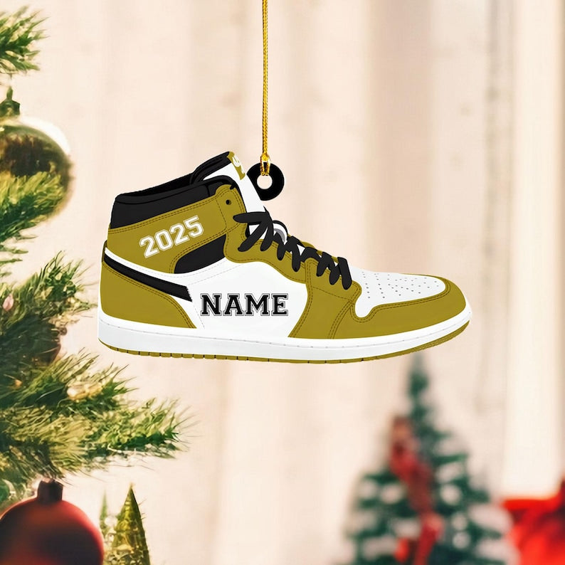 Custom Sneaker Ornament, Personalized Shoe Gift