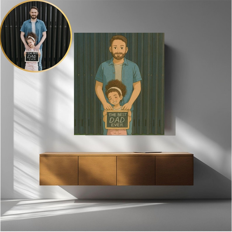 Custom Anime Style Portrait, Anime Family Art, Canvas, Gift For Family, Gift For Mom, Gift For Father, Couple Gift