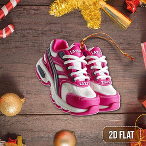 Personalized Running Shoes Ornament 2025, Custom Runner Christmas Tree Decoration, Fitness Ornament Gift for Runners