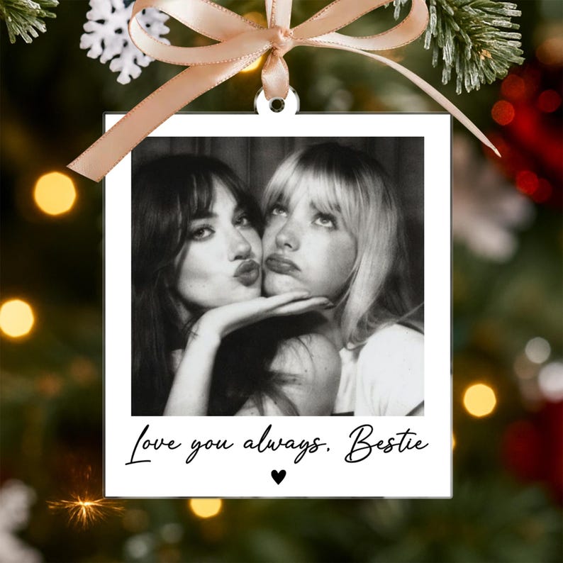 Personalized Best Friend Gifts: Custom Acrylic Bestie Ornament, Best Friend Birthday Gifts