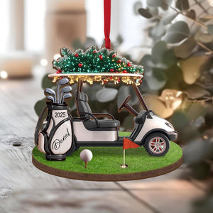 Custom Golf Christmas Ornament,Golf Backpack Ornament,Golf Club Keepsake,Golf Lover Gift for Golf Dad, Gift For Pro Golfer, Golf Player Gift