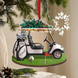 Custom Golf Christmas Ornament,Golf Backpack Ornament,Golf Club Keepsake,Golf Lover Gift for Golf Dad, Gift For Pro Golfer, Golf Player Gift