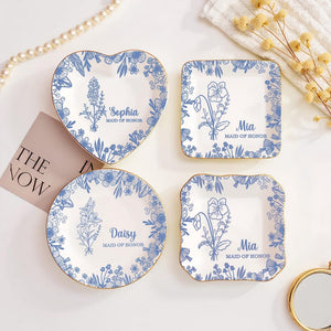 Personalized Maid of Honor Ceramic Jewelry Dish,Bridesmaid Proposal Gift,Maid of Honor Gift,Friendship Gift,Ceramic Ring Holder Wedding gift
