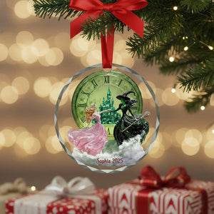 Personalized Wicked Ornament 2025, Elphaba and Glinda Christmas Ornament, Wicked The Musical Gift, Emerald City Fantasy Ornament