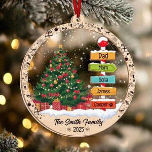 Family Name Christmas Tree Ornaments, Family Name Ornament, Christmas Tree Ornament, Holiday Family Names Keepsake,Family Christmas Ornament
