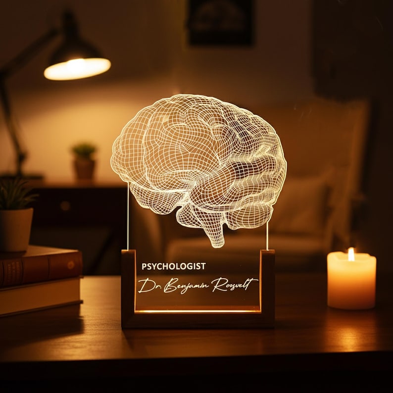 Personalized Stethoscope LED Lamp Gift for Doctors, Medical Students, Nurses, Custom Light for Office, Graduation