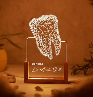 Personalized Stethoscope LED Lamp Gift for Doctors, Medical Students, Nurses, Custom Light for Office, Graduation