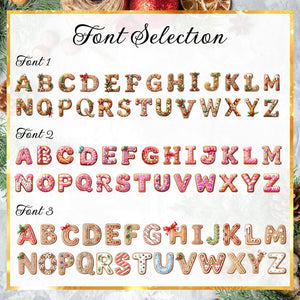 Personalised Couple Christmas Ornament 2025, Custom Gingerbread Alphabet Ornaments, First Christmas Together Baubles, Custom Couple Name