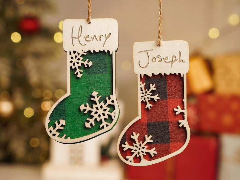 Personalized Family Christmas Tree Ornament,Family Name Ornament,Custom Wooden Family Christmas Ornament,Christmas Decor,Holiday Ornament