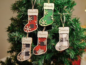 Personalized Family Christmas Tree Ornament,Family Name Ornament,Custom Wooden Family Christmas Ornament,Christmas Decor,Holiday Ornament
