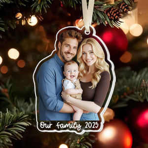 Personalized Family Photo Ornament: Acrylic Portrait Christmas Keepsake 2025