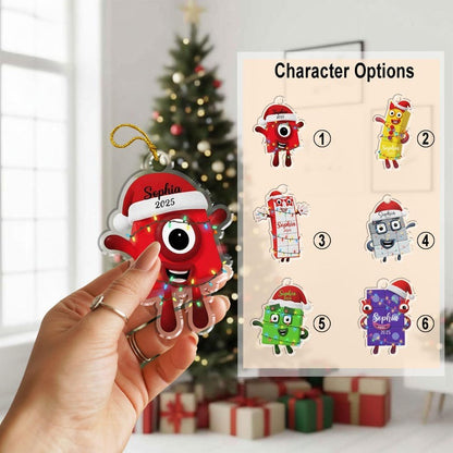 Personalized Numberblocks Christmas Ornament: Acrylic Kids Tree Decor