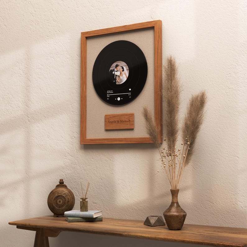 Personalised Record Display - Bride and Groom - Couple Gift - Wedding Gift - Wedding Couple Print - Mr and Mrs Gift - Husband and Wife Gift