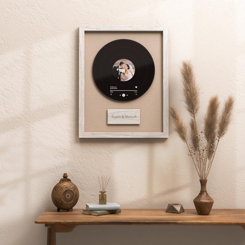 Personalised Record Display - Bride and Groom - Couple Gift - Wedding Gift - Wedding Couple Print - Mr and Mrs Gift - Husband and Wife Gift