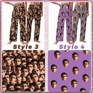 Custom Pajama Pants with Photo, Funny Face Pajama Pants,Custom Dog Photo Pajama Pants, Christmas Pajamas pants,Christmas Gifts