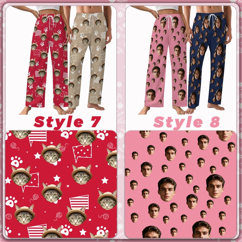 Custom Pajama Pants,Custom Pajama Pants with Photo,Funny Dog Face Pajama Pants, Xmas Pajama pants Party Christmas Gift,Xmas Gift