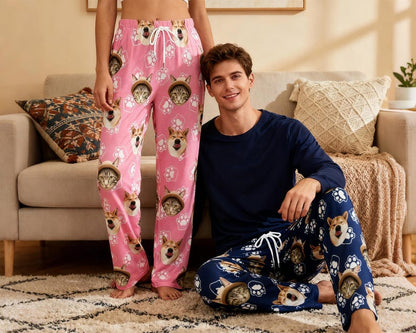 Custom Pajama Pants,Custom Pajama Pants with Photo,Funny Dog Face Pajama Pants, Xmas Pajama pants Party Christmas Gift,Xmas Gift il_794xN.7346413994_j519.jpg