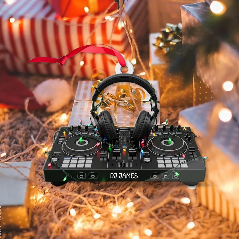 CUSTOMIZABLE DJ Controller Ornament, PERSONALIZABLE Acrylic Music Lover Gift, Mixer Christmas Tree Decor, Gift for Him Her Friends Family