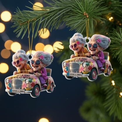 Funny Best Friend Ornament, Let s Be Friends Til We re Old and Bonkers, Personalized Christmas Ornament, Friendship Gift, Xmas Gift Decor