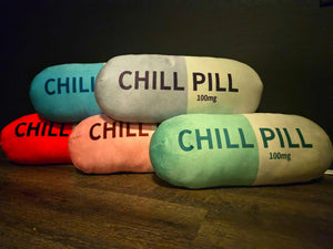 Chill pill decorative throw pillow gift for home, apartment, dorm room decor, nurse, dental, housewarming, birthday, aesthetic room decor