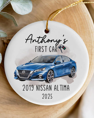 Custom First Car Christmas Ornament for First Car Photo Keepsake Custom New Car Ornament for New Driver Gift Personalized First Car Ornament