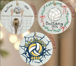 Personalized Volleyball Ornament for Volleyball Team, Custom Christmas Ornament for Volleyball Player, Girl Volleyball Team Gift for Coach