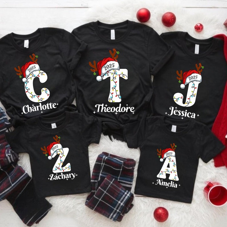 Custom Christmas Family Name 2025 Shirt, Christmas 2025 Shirt, Christmas Family Pajamas, Christmas Shirts