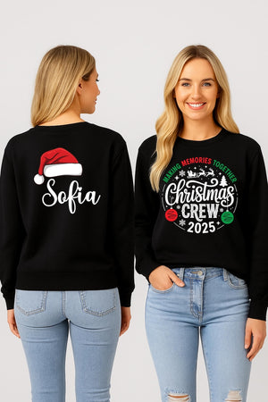Custom Christmas Crew Sweatshirt- Matching Family Holiday Shirt, Xmas Pajamas Top, Toddler Sweater