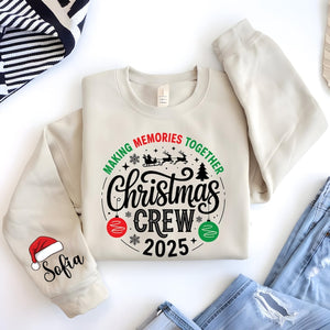 Custom Christmas Crew Sweatshirt- Matching Family Holiday Shirt, Xmas Pajamas Top, Toddler Sweater