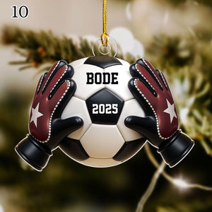 Goal Keeper Christmas Ornament, Custom Soccer Ornament, Sport Christmas Ornament, Personalized Soccer Ornament, Soccer Gift,Goal Keeper Gift