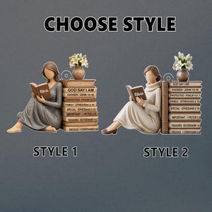 Personalized God Says I Am Ornament, Nativity Christmas Ornament, Christian Name Ornament with Bible Verse, Religious Gift, Christmas Gift