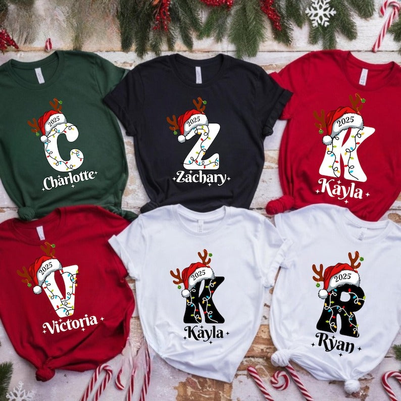 Custom Christmas Family Name 2025 Shirt, Christmas 2025 Shirt, Christmas Family Pajamas, Christmas Shirts