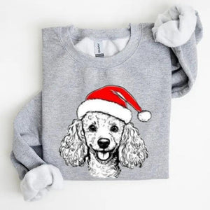 Santa Paws Christmas Sweatshirt: Custom Dog Breed Shirt