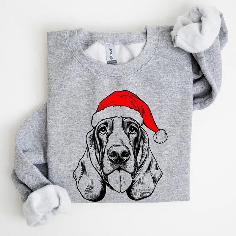 Santa Paws Christmas Sweatshirt: Custom Dog Breed Shirt
