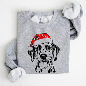 Santa Paws Christmas Sweatshirt: Custom Dog Breed Shirt